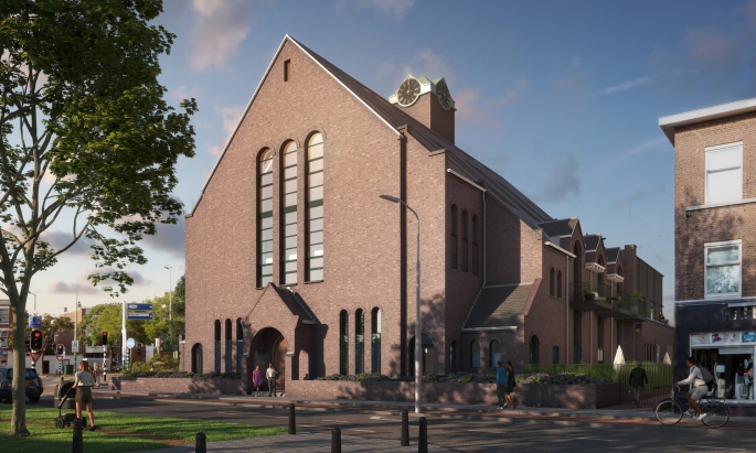 Valkenboskerk Den Haag, Toren woning beneden, bouwnummer: 5, 's-Gravenhage