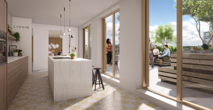 KJ Den Haag fase 2,3 en 4, KJ Den Haag - Fase 4 - 3 kamer appartement, bouwnummer: 12.P.01, 's-Gravenhage